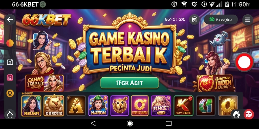 Tampilan gameplay seru pada aplikasi Kasino 66KBET.