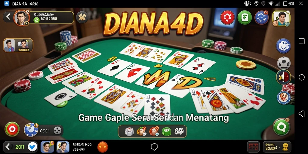 Tampilan seru gameplay Gaple di DIANA4D.