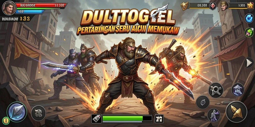 Tampilan gameplay seru DULTOGEL dalam aksi mendebarkan.