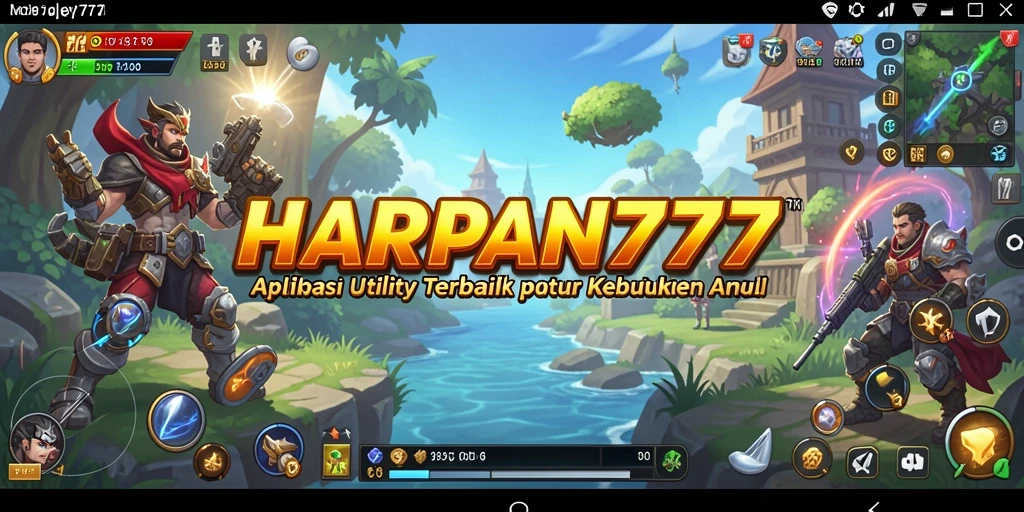 Tampilan utama HARAPAN777 yang menunjukkan fitur utility aplikasi.