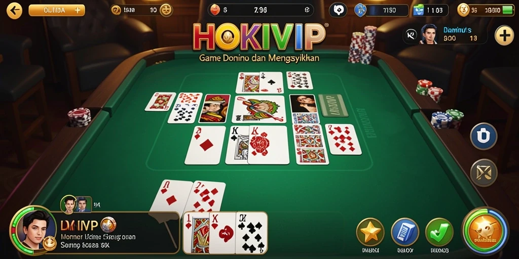 Tampilan menarik saat bermain Domino di HOKIVIP.