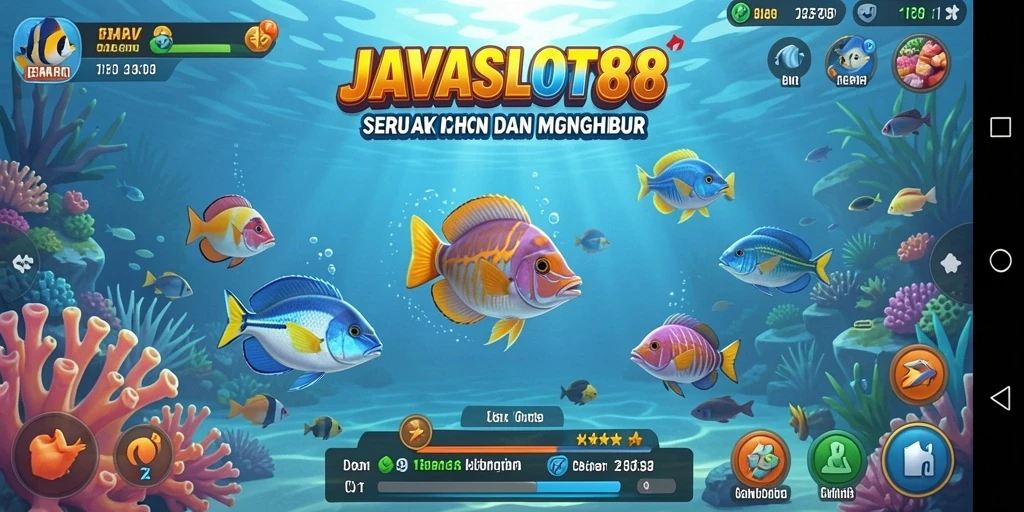 Tampilan gameplay seru dari permainan Tembak Ikan JAVASLOT88.