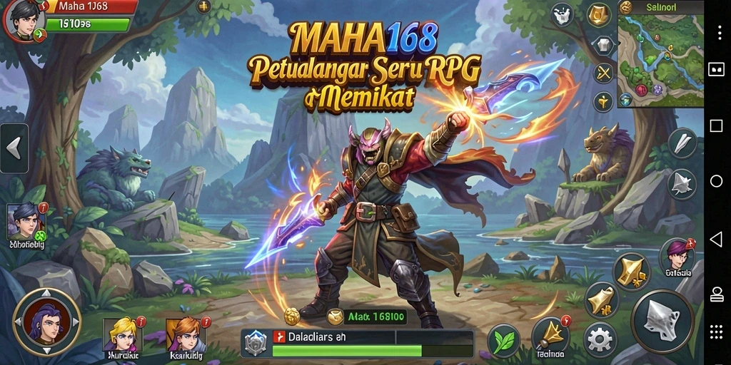 Tampilan menakjubkan dari gameplay RPG di MAHA168.
