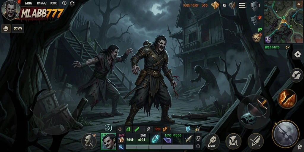 Screenshot dari gameplay <strong>MLBB777</strong> yang menampilkan atmosfer Horror yang mencekam.
