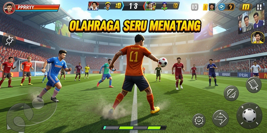 Tampilan gameplay seru dalam PPRRYY dengan aksi olahraga menarik.