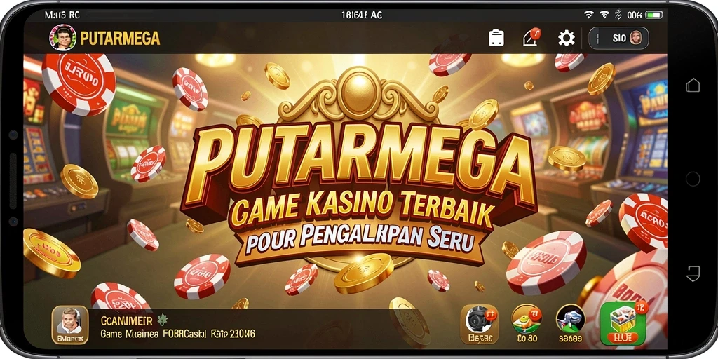 Tampilan gameplay menarik dari PUTARMEGA dengan berbagai permainan Kasino.