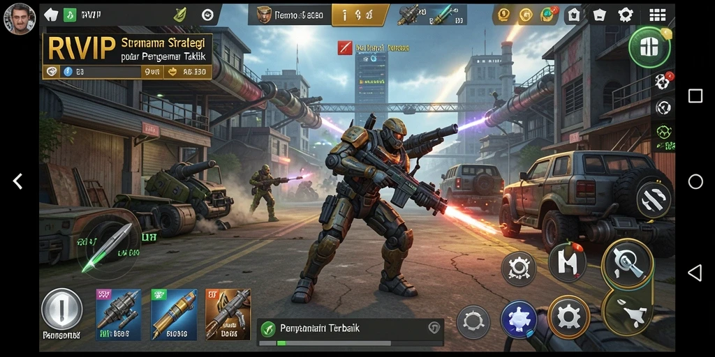 Screenshot gameplay RVIP menampilkan taktik dan strategi yang mendebarkan.