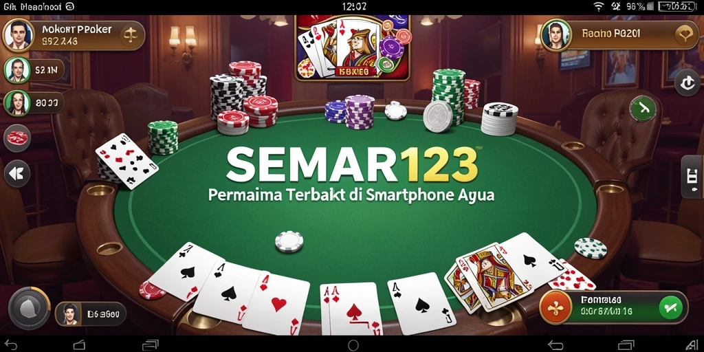 Tampilan gameplay seru di SEMAR123 saat bermain poker.