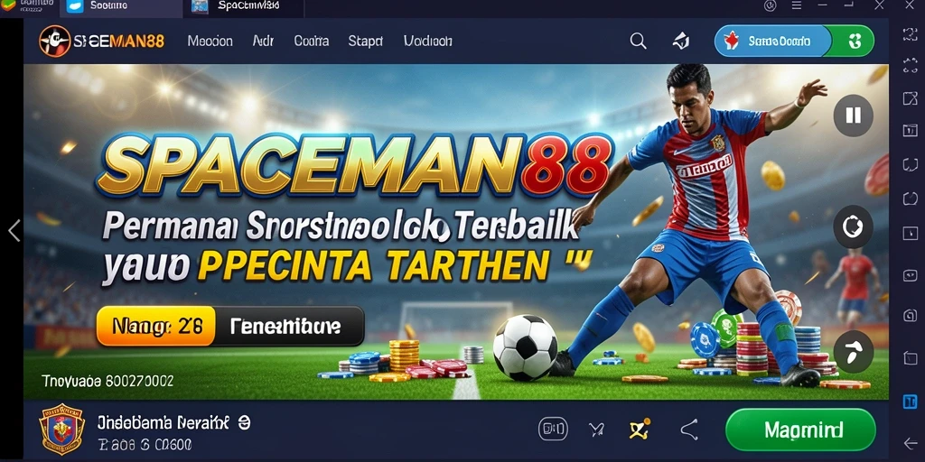 Screenshot utama SPACEMAN88 menunjukkan pengguna sedang melakukan taruhan langsung.