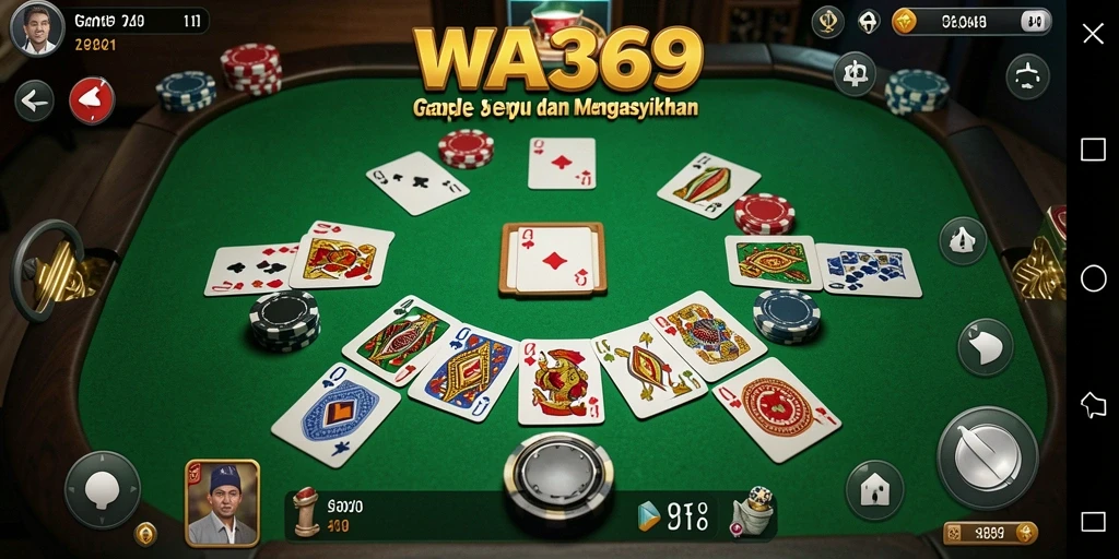 Tampilan gameplay seru di WA369, permainan Gaple yang menantang.