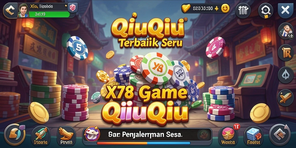 Tampilan gameplay seru dari X78 dengan kartu QiuQiu.
