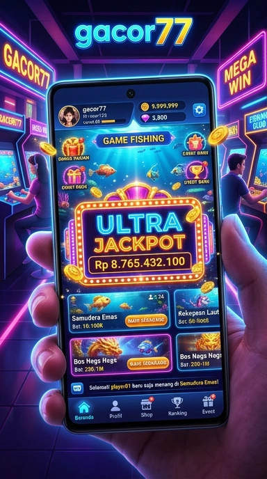 Tampilan utama aplikasi gacor77 yang menarik.